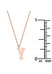 Trendy Women Jewelry Elaina Rose Gold Stainless Steel Y Initial Necklace