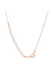 Trendy Women Jewelry Elaina Rose Gold Stainless Steel Q Initial Necklace