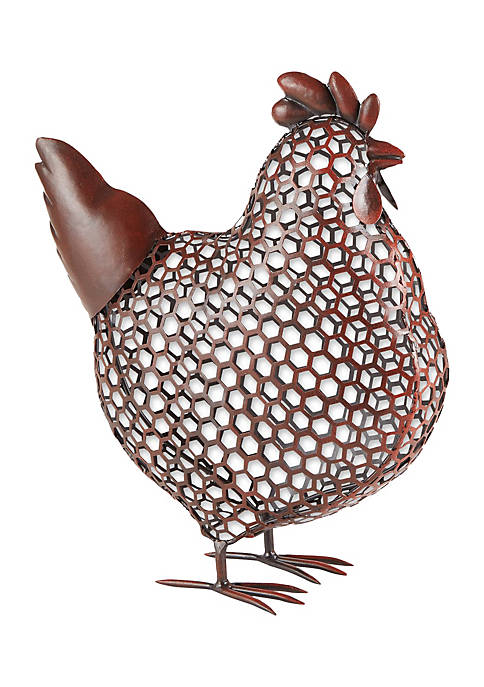 Accent Plus Modern Decorative Chicken Wire Chicken Sculpture