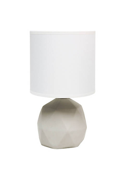 Simple Designs Home Indoor Decorative Geometric Concrete Lamp,