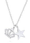 Fashion Jewelry Vanessa Crown &amp; Star Charm 0.4 ct Pendant
