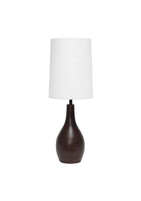 Simple Designs 1 Light Tear Drop Table Lamp,
