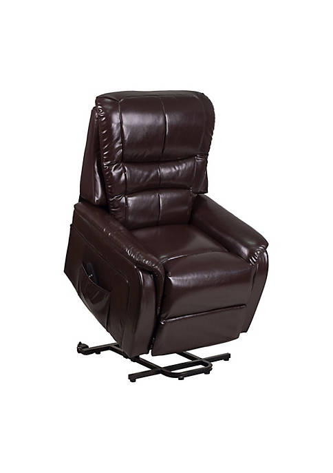 Flash Furniture HERCULES Series Brown LeatherSoft Remote Powered