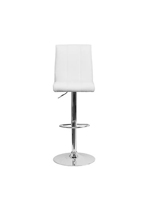 Flash Furniture Offex Contemporary White Vinyl Adjustable Height