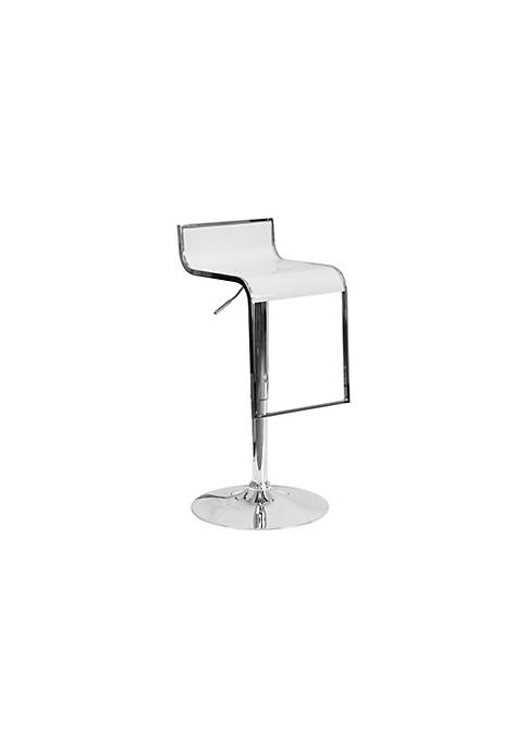 Flash Furniture Contemporary White Plastic Adjustable Height