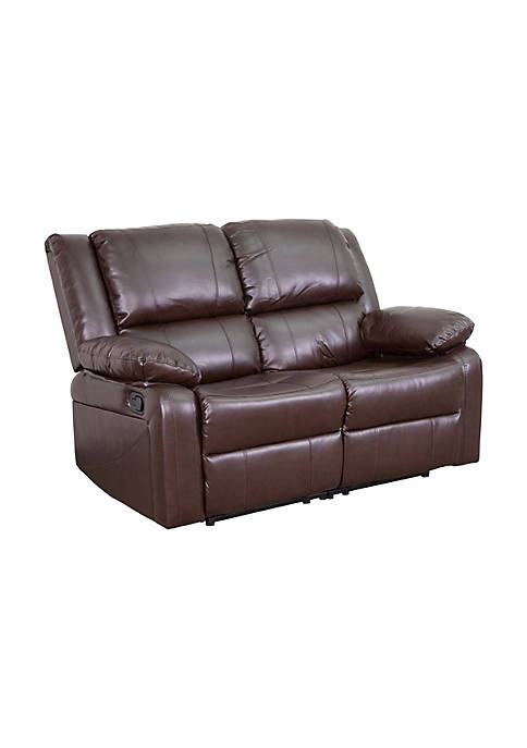 Flash Furniture Harmony Series Brown LeatherSoft Loveseat with