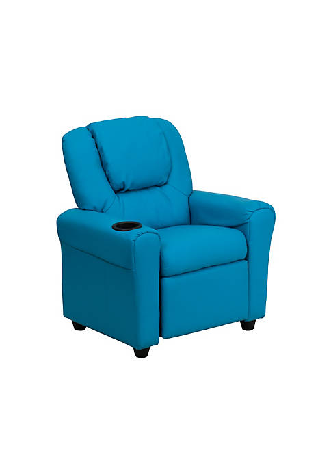 Flash Furniture Contemporary Turquoise Vinyl Kids Recliner with