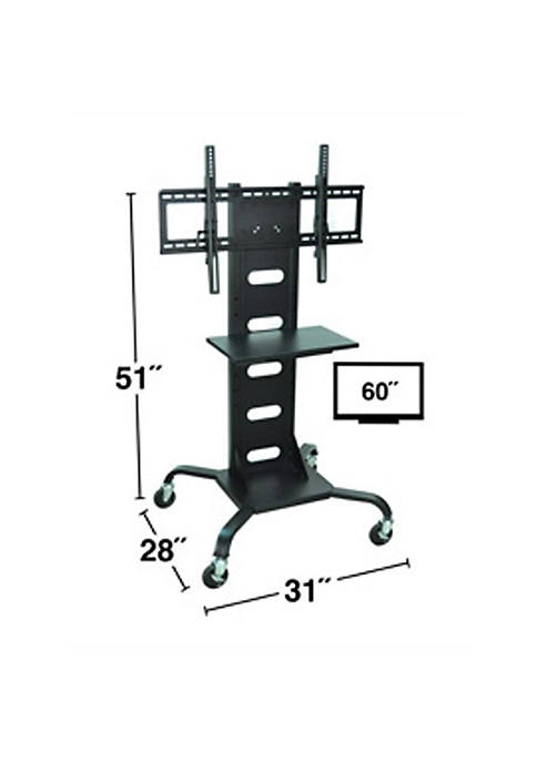 WPSMS51 51 Inch Plasma Stand with 4 Inch Casters- Black