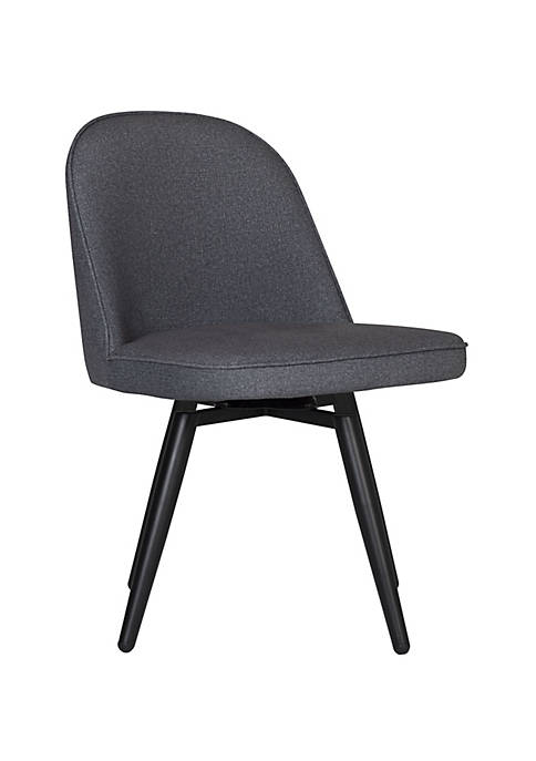 Dome Armless Swivel Dining / Office Chair - Charcoal Grey
