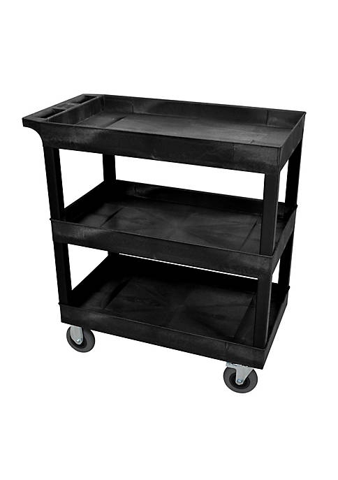 Luxor Black 18"x32", 3 Tub Cart with SP5