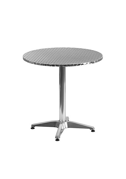 Flash Furniture 27.5 Round Aluminum Indoor-Outdoor Table with