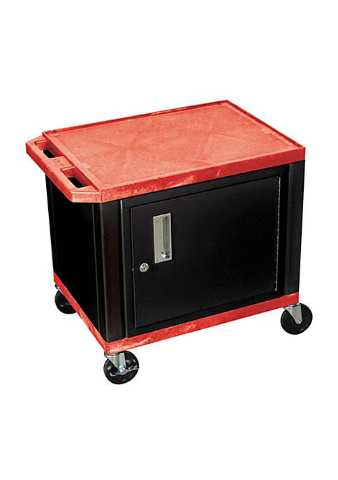 Luxor WT26RC2E-B Red 26" Multipurpose A/V Cart with