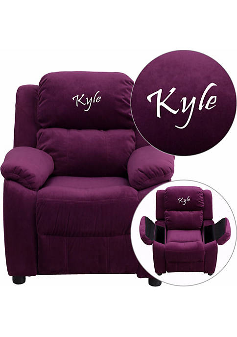Flash Furniture Personalized Deluxe Heavily Padded Purple