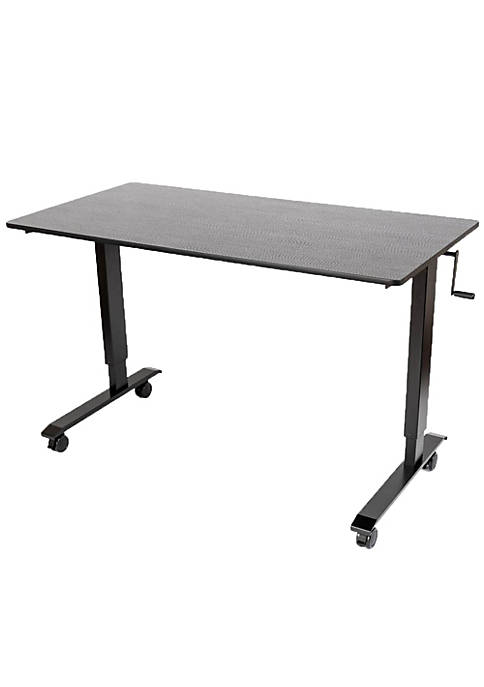 60" High Speed Crank Adjustable Desk - Black