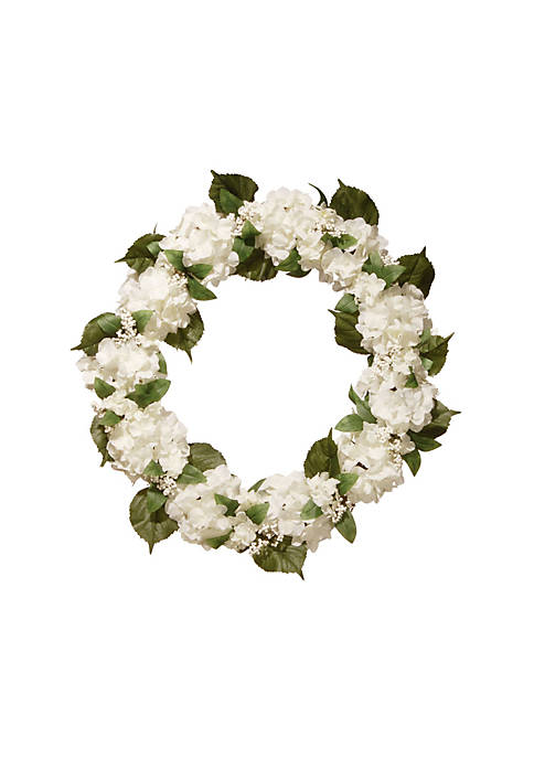 Modern Decorative 32" Cream Hydrangea Wreath