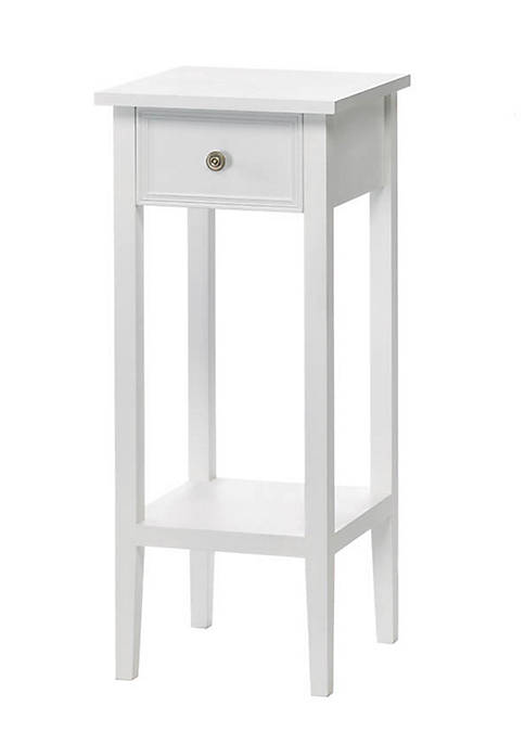 Koehler Home Indoor Decorative Willow Side Table, White