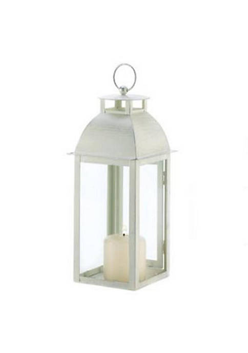 Home Locomotion 10001047 Distressed Ivory Candle Lantern