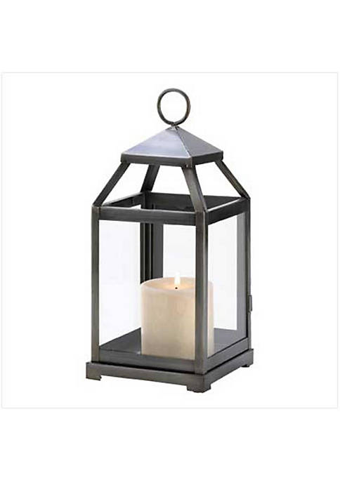 Home Locomotion 10014125 Rustic Silver Candle Lantern
