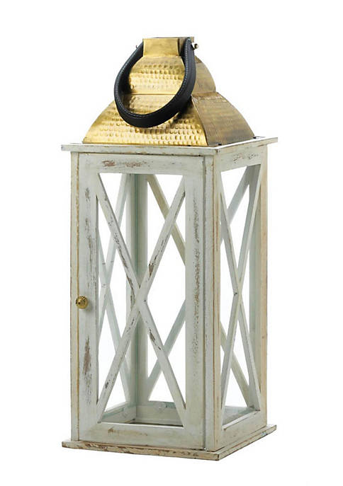 Koehler Modern Decorative Savannah Large Lantern, White