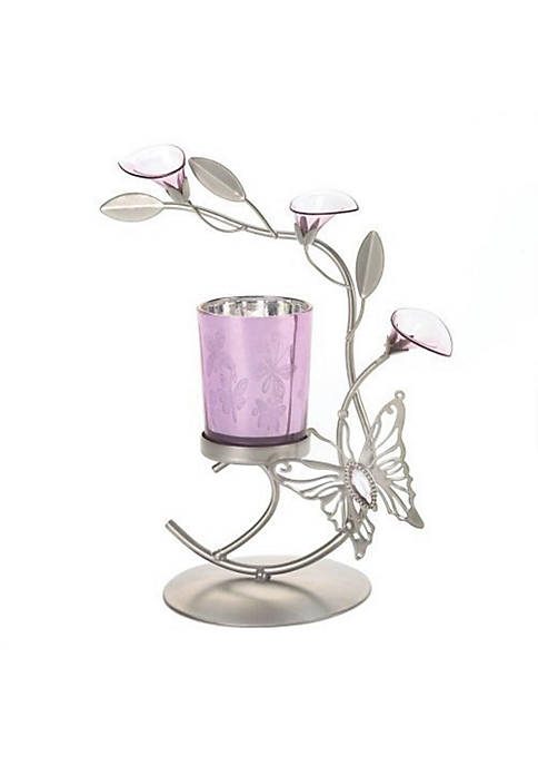 Home Locomotion Pink Butterfly Candleholder