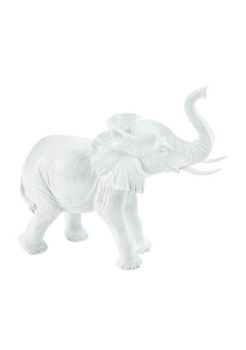 Modern Decorative White Elephant Figurine