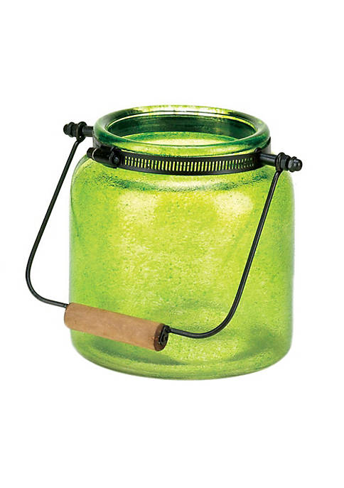 Koehlerhomedecor Modern Decorative Green Jar Candle Lantern