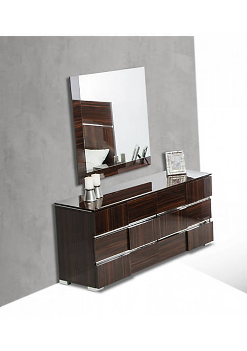 HomeRoots Furniture Modern Decorative Italian Ebony Lacquer