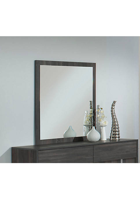 HomeRoots Furniture Italian Modern Decorative Grey Mirror