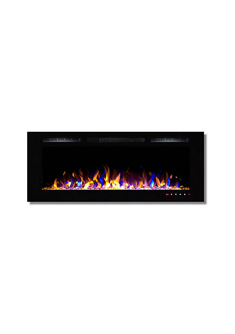 Moda Flame Modern 50" Bliss Crystal Recessed Touch