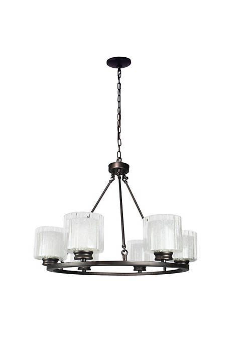 Canyon Home Fremont 6-Light Wagon Wheel Chandelier with