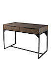 Ohio 47 in. 2-Drawer Rustic Industrial Wood Home Office Desk in Ash Grey