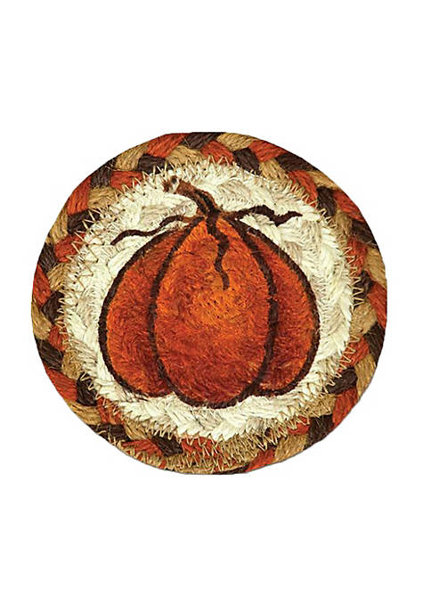 Earth Rugs IC-222 Decorative Jute Harvest Pumpkin Printed