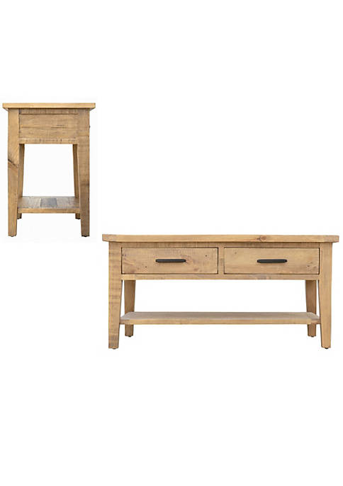 AndMakers Ashford Home Modern Furniture 2 Pieces Reclaimed