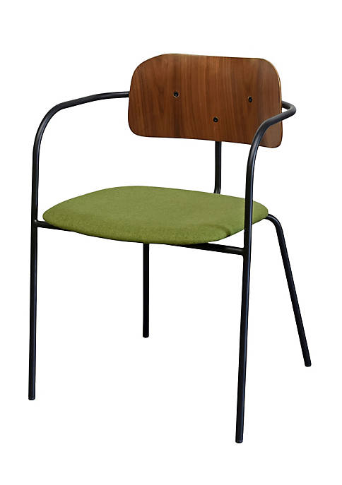Gingko Cameron Modern Dining Chair with Walnut Veneer,