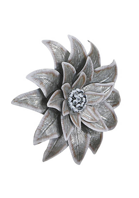 Cheung's Modern Galvanized Metal Wall Flower Decor with