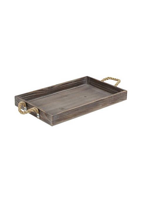 Cheung's Home Indoor Decorative Wooden Tray with Side