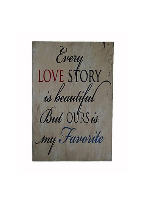 Cheung's Modern Hand Crafted "Every Love Story" Wooden