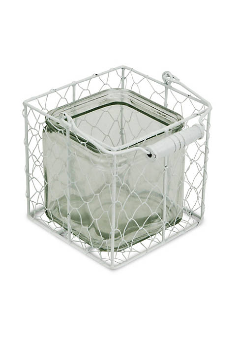 Cheung's Home Indoor Decorative Square Glass Jar in