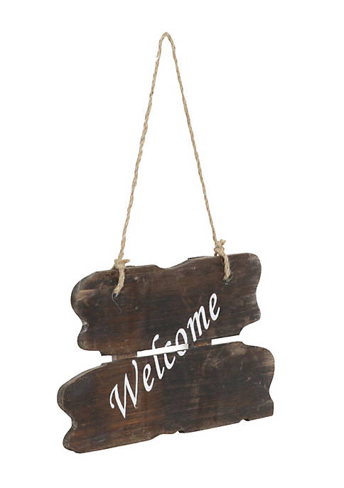 Cheung's Home Room Decorative Accent Wooden Welcome Plaque