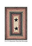 Modern Decorative 13" x 19" Placemat Rectangular Primitive Star Gloucester Jute Braided Accessories - 4 Pack