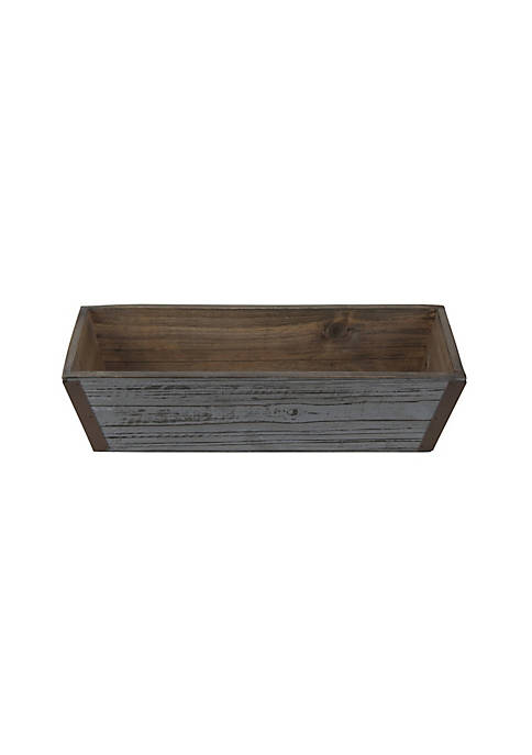 Cheung's Home Decorative 14" Wooden Tapered Ledge Planter