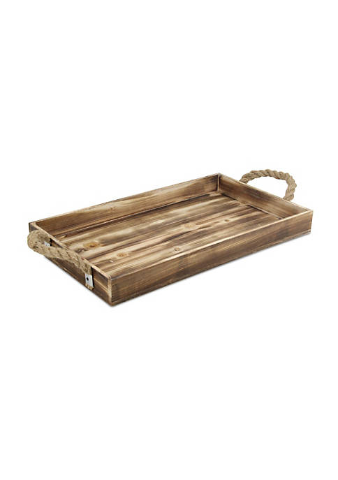 Cheung's Home Decorative Accent Wooden Rectangular Tray with