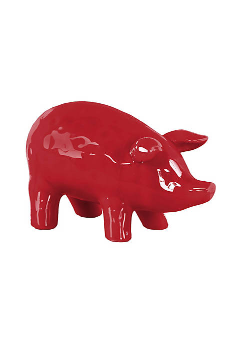 Urban Trends Collection Ceramic Standing Pig Figurine Gloss