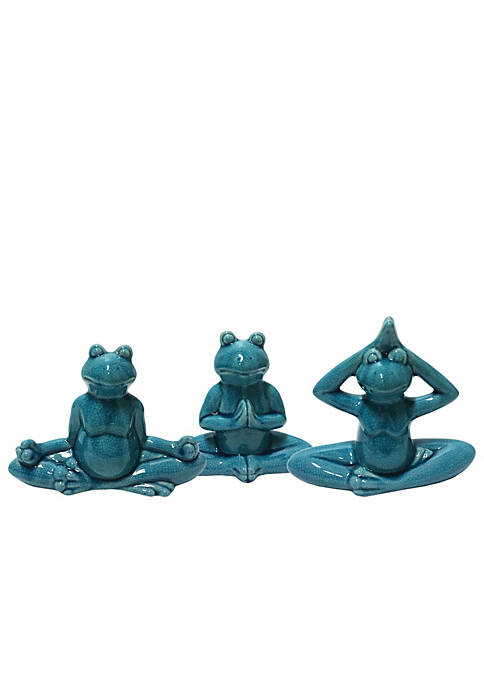 Urban Trends Collection Ceramic Meditating Frog Figurine in