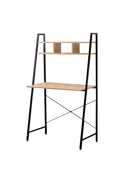 Offex Home Office Black Ladder Steel Frame Desk