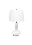 LT3315-WHT Contemporary Curved Glass Table Lamp&#44; White