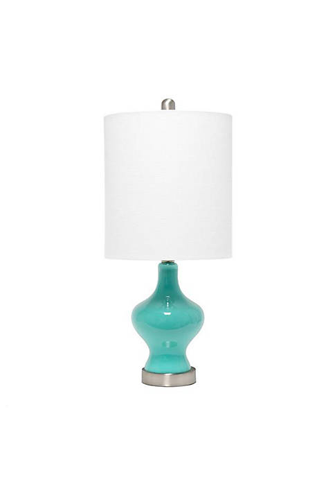 Elegant Designs LT3317-TEL Glass Gourd Shaped Table Lamp&amp;#44;