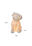 Contemporary Porcelain Puppy Dog Shaped Table Lamp - White