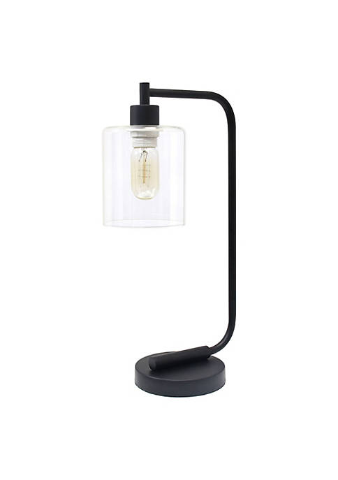 Lalia Home Modern Iron Desk Lamp with Glass