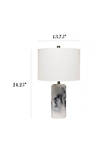Marble Table Lamp with Fabric Shade
